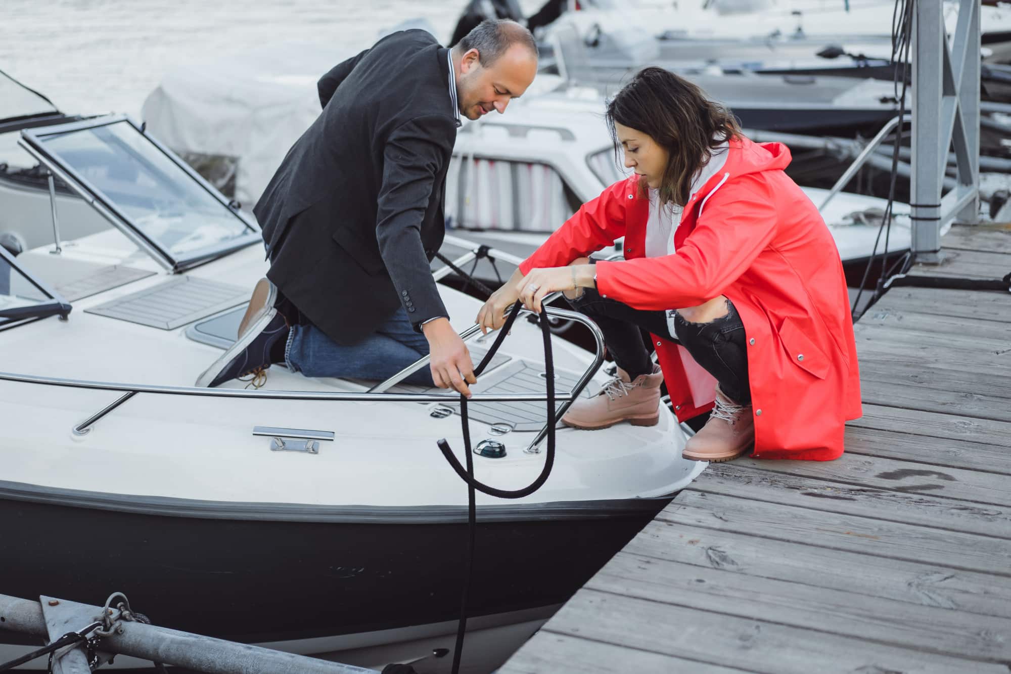 A Couple conducting a Pre-departure inspection on a boat